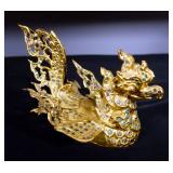 Asian Dragon Trinket Box, Gold Toned Wire Tree And More
