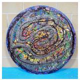 Sam Finley (American, 1956 - ), Abstract Art Image On Circular Tabletop, 3