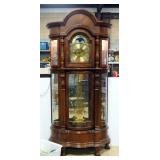 Ridgeway Great Grandfather Illuminated 30-Day Curio Clock With Manual, Powers On