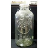 Ball Ideal Glass Jar With Embossed Eagle And Shield On Back, Glass Lid With Wire Lock, 20" H x 9" W