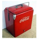 Vintage Metal Coca-Cola Insulated Ice Chest/ Cooler, With Removable Tray Insert, 19" H x 18" W x 13"