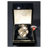 Sterling Silver Ring, Size 8, With Opal Stones