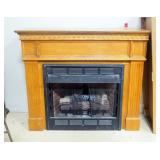 Desa Heating Products Gas Fireplace Insert Model LGFB32C, With Wood Mantle, Approx 51" H, 57.5" W x 