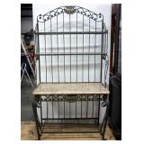 Wrought Iron And Marble Tiled Baker
