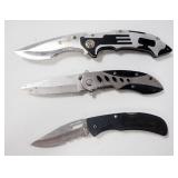 Three Folding Knives, Includes Smith & Wesson ExtremeOps, Whetstone Cutlery, And Bear MGC Mac Tools