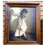 Two Prints On Board Of Young Girls, Includes Sir Joshua Reynolds