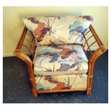 Gimson Slater Bamboo Upholstered Armchair, 27" x 36" x 25"