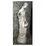40" Greek Styled Statue Of Lady With Water Pitcher
