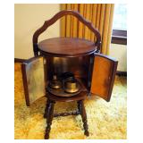 Vintage Copper Lined Humidor Cabinet 29" Tall