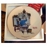 Gorham Fine China Norman Rockwell Plate "Triple Self Portrait" And Avon