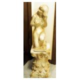 18" Nude Statue And 15" Statue Base