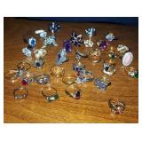 Costume Rings Some With Natural Stones, Approx Qty 30