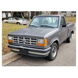 1992 Ford Ranger Pickup Truck, VIN # 1FTCR10U8NPA63342, Mileage Showing On Odometer 77,792