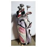 Ladies Golf Set, Lady Fairway Woods, 5 & 6h, Dyna Craft 3 Wood, And Assorted Irons Including Dyna Cr
