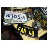 License Plate Collection Including California, Tennessee, Alaska, Qty 30 Includes Hub Cap Covers