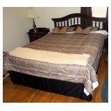Mid West Sleep Queen Sized Mattress Box Springs, Head Board, Frame And Bedding