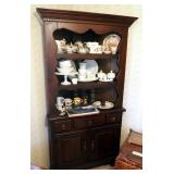 Solid Wood Corner Cabinet With 3 Display Shelves, 72" x 40" x 25"