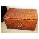 Wicker Rattan Chest, 21" X 36" x 20"