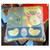 Patch Work Quilt, Like New, Approximately 96" x 80" Including Embroidered Pillow And More