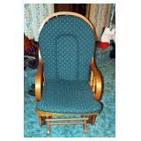 Solid Wood Glider With Padded Cushions