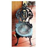 31" Antique Cast Iron Patio Chair