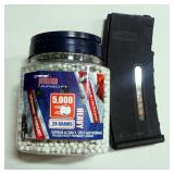 Crosman Premium Airsoft 6mm Plastic BBs And Airsoft Clip