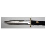 Quicksilver Fixed Blade Knife 10" Blade, Canvas Sheath