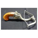 Collection Of Replica Flintlock Style Handguns (Non-Firing) Qty 9 And Replica Mini Crossbow