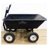 GroundWork Utility Cart, Handle On Arm Folds Back, Revals Cotter Pin Hitch Attachment, Bin: 44" L x 