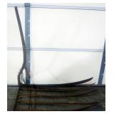 Antique Ash Cradle Scythe, 44" Long Tines