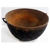 Antique Cast Iron Cauldron With Spider Legs, Late 18th - 19th Century Ear Style, 13" High x 22.75" D