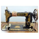 Vintage Damascus Treadle Sewing Machine SN# 2967703, In 6-Drawer Sewing Table