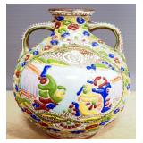 Oriental Decor, Includes Japanese Moriagi Vase, Oriental Ceramic Bowl, Chinese Carved Wood Box, Cera