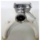 Vintage Countertop Meat Grinder With 2 Types Of Grinding Plates