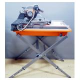 Ridgid 7" Tile Saw Model R4030, On Stand, With Manual, Powers On, Includes Extra Ridgid 7" Diamond B