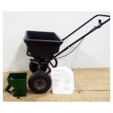 Two Fertilizer And Seed Spreaders, Includes Agri-Fab Walk Behind Spreader 45-03882-KD With Manual An