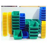 Collection Of Plastic Sorter Bins, 3 Sizes, Total Qty 80
