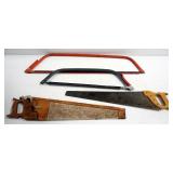 Saw Collection, Includes 2 Bow Saws And 2 Sandvik Saws, Total Qty 4