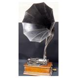 Edison Home Phonograph Serial Number 370254, With Horn