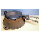Griswold Cast Iron American Waffle Maker No. 8 With Base