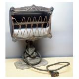 Antique Markel Electric Heetaire Neo-Glo Model Space Heater, Brass Base, Powers On