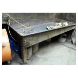 Large Metal Stripping Table With Pneumatic Pump - 30" x 100" x 51"