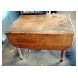 Antique Solid Wood Drop Leaf Table - 30.5" x 42" x 51"