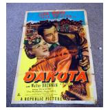 John Wayne And Vera Ralston In "Dakota" Movie Poster (Numbered 40076 R50/404) - 41" x 27"; And Raide