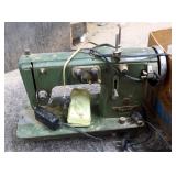 Vigorelli Electric Sewing Machine, Model ZZ/A Robot, Clarks Mile-End Spool Cotton Glass Panels, And 