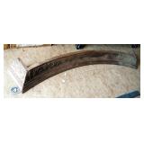 Antique Carved Wood Curved Mantle - 75" x 12"