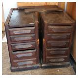 Antique 4 Drawer Desk Ends - 30" x 16.5" x 32", Qty 2