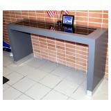 Glass Inlay Top Reception Table - 33" x 65" x 18"