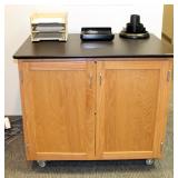 Pepco 2 Door Rolling Printer Cabinet - 36.5" x 42" x 30"