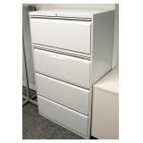 Hon 4 Drawer Lateral Filing Cabinet, No Key, 52.5" x 30" x 18"